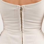 Dala Apparel Womens Blouses Quiet Corset in Salt