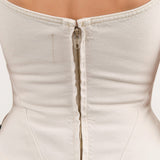 Dala Apparel Womens Blouses Quiet Corset in Salt