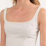 Dala Apparel Womens Blouses Quiet Corset in Salt