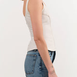 Dala Apparel Womens Blouses Quiet Corset in Salt