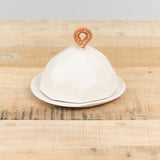 Battuto Butter Dish by DBO Home in Snowflake