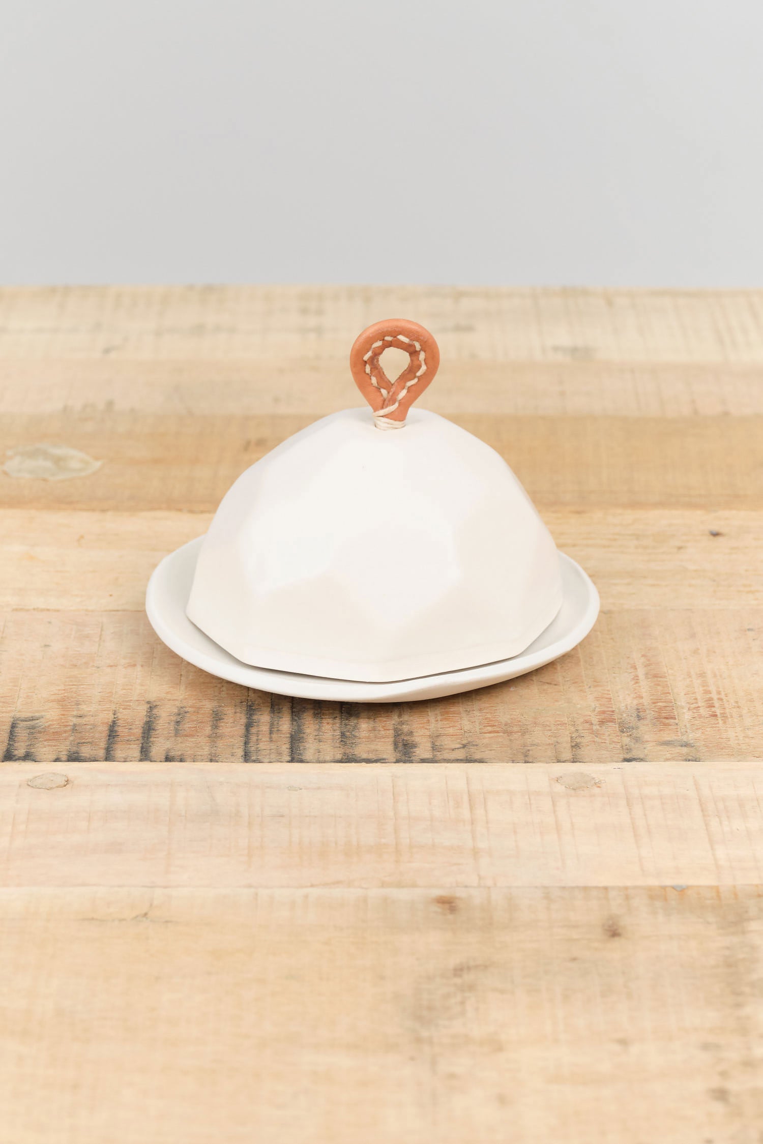 Battuto Butter Dish by DBO Home in Snowflake