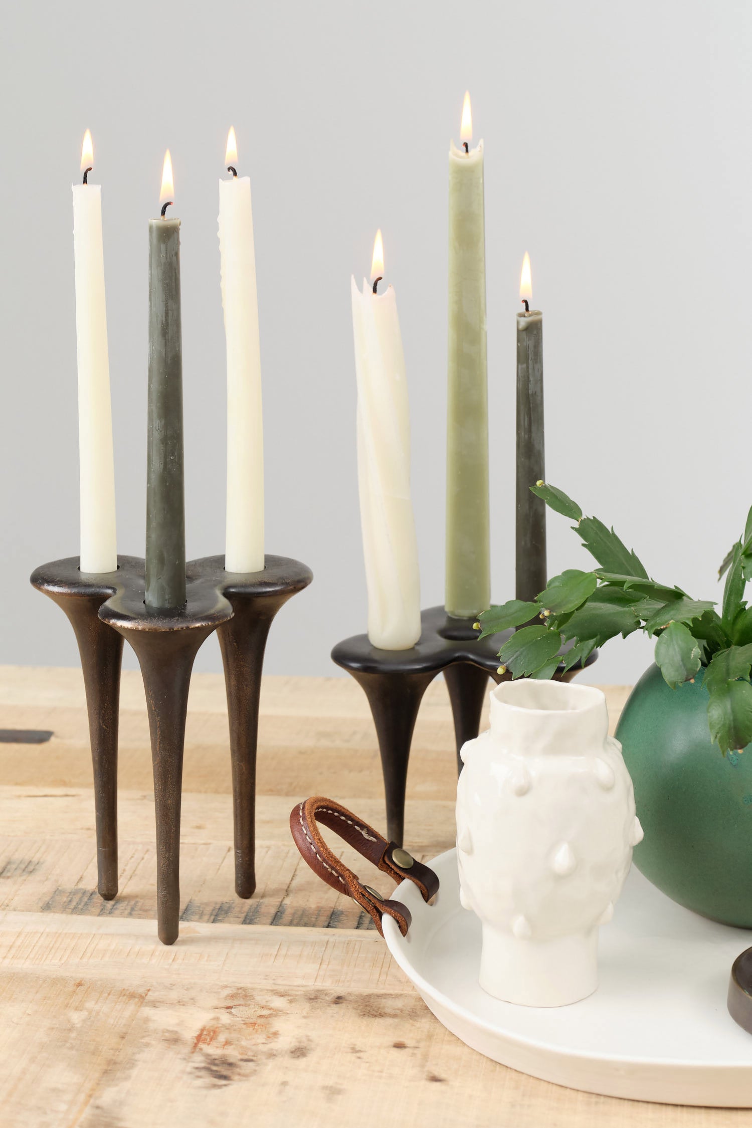 DBO Home Tall Bronze Stake Candle Stick Holder