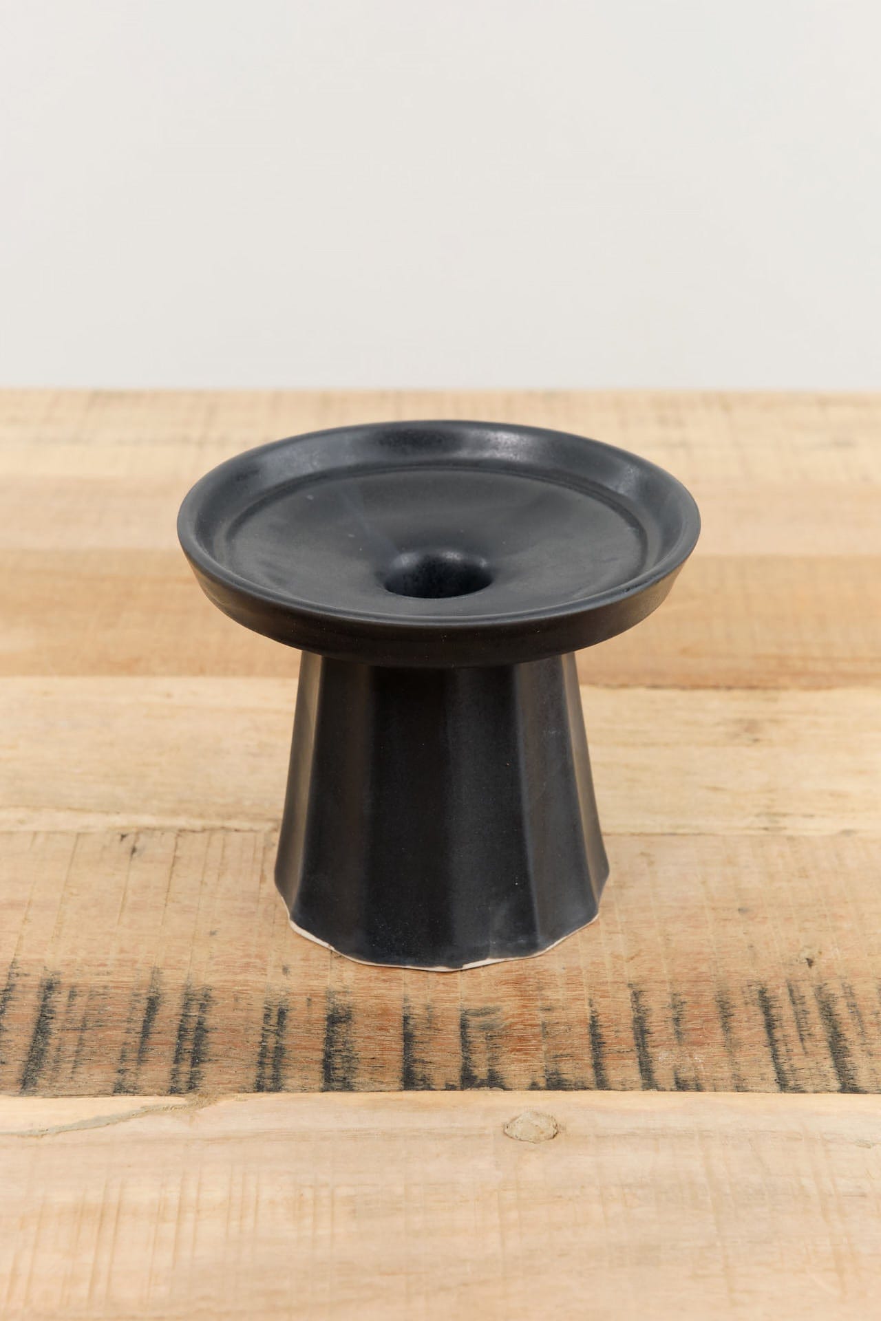 DBO Home Home Candle Holders Short Fluted Candlestick Mussel