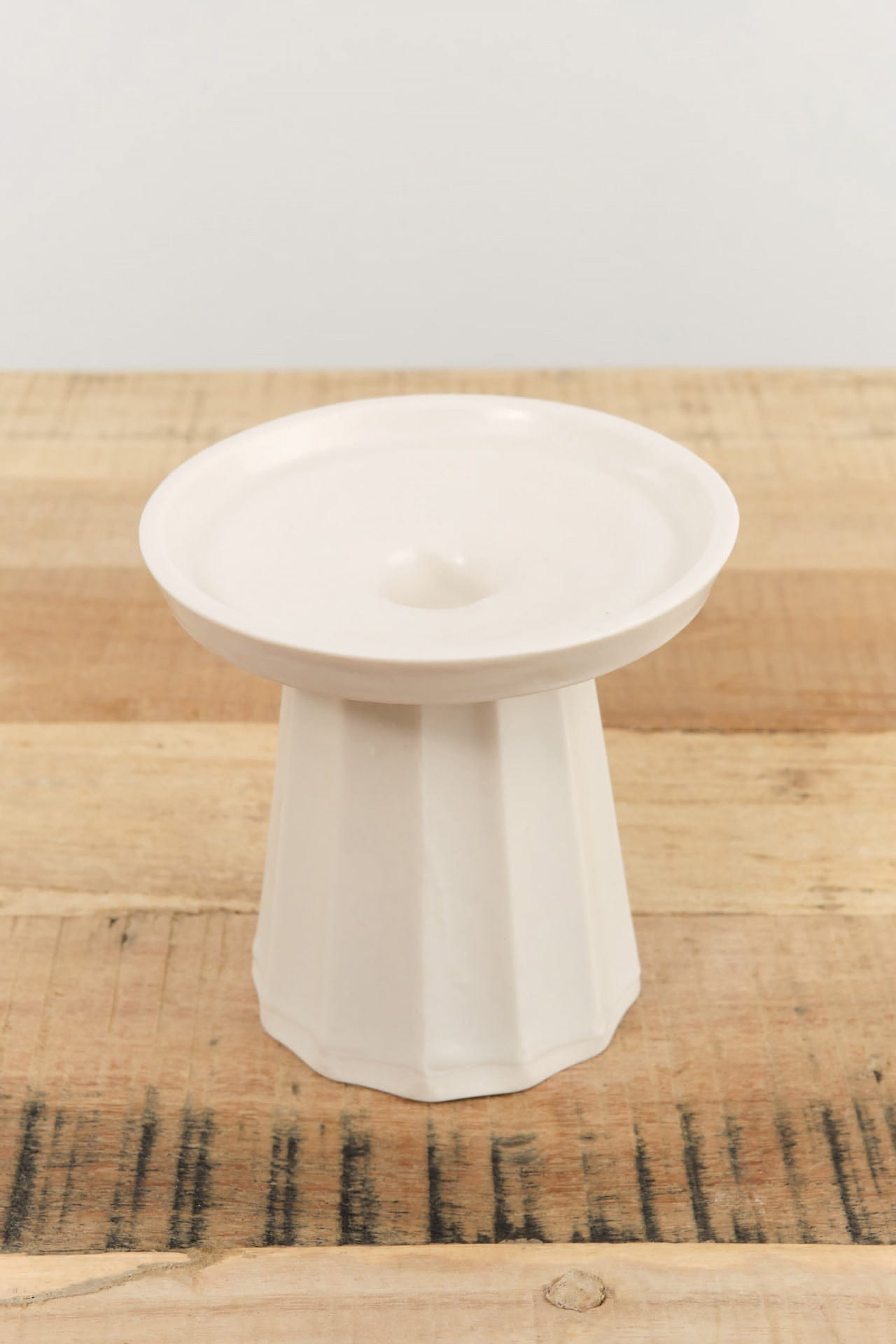 DBO Home Home Candle Holders Short Fluted Candlestick Snowflake