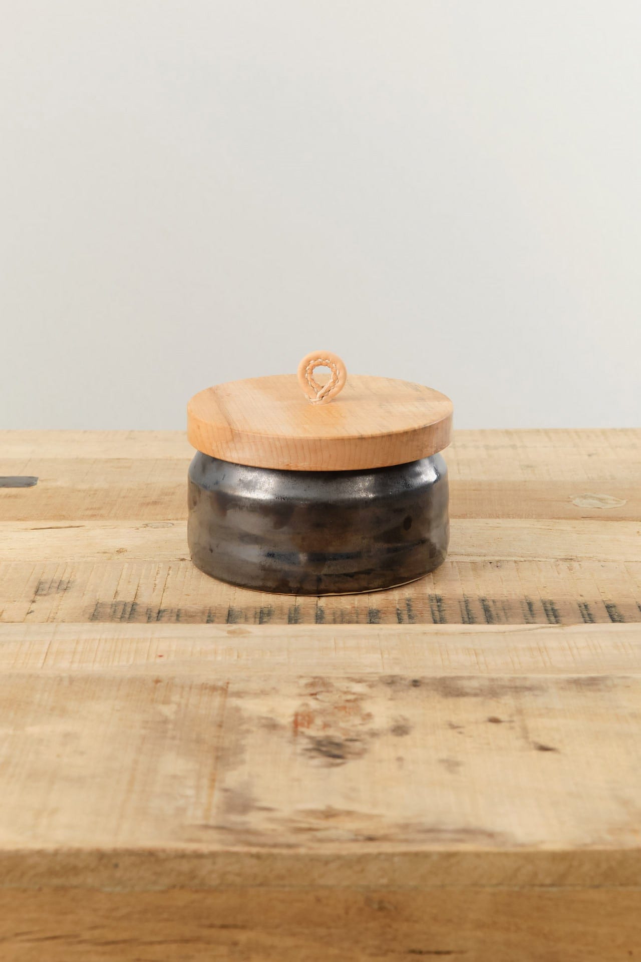 DBO Home Home Vessels Small Bare Lidded Vessel in Mussel Mussel