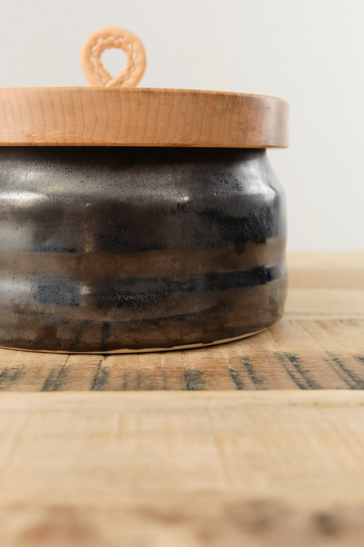 DBO Home Home Vessels Small Bare Lidded Vessel in Mussel Mussel