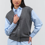 DEMYLEE Bolt Vest in Dark Heather Grey 