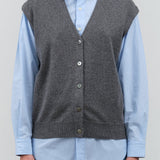  Bolt Vest by DEMYLEE in Dark Heather Grey 