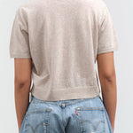 Back view of Aayan Top in Oatmeal