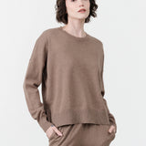 Demylee Elle Cotton Cashmere Sweater in Truffle