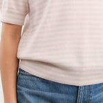 Demylee Apparel Womens Sweaters Amelia Stripe Cashmere Polo Top