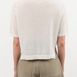 Demylee Apparel Womens Sweaters Cadence Cotton Linen Cardigan in Off White