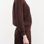 DEMYLEE Apparel Womens Sweaters Chelsea Cotton Sweater in Espresso