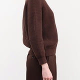 DEMYLEE Apparel Womens Sweaters Chelsea Cotton Sweater in Espresso