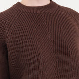 DEMYLEE Apparel Womens Sweaters Chelsea Cotton Sweater in Espresso