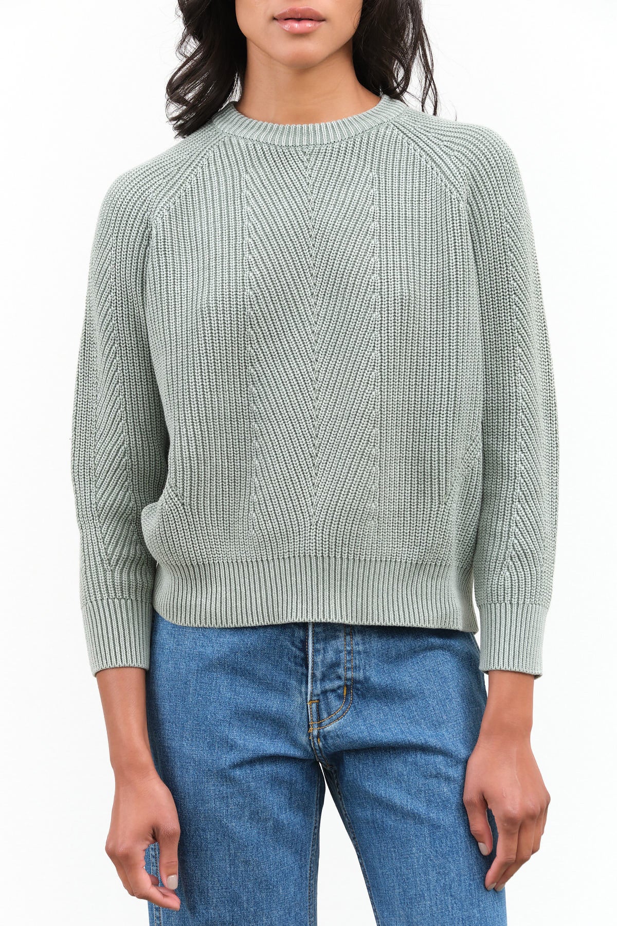 Chelsea Cotton Sweater by Demylee in Sage