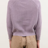 Demylee Apparel Womens Sweaters Chelsea Washed Cotton Sweater in Thistle