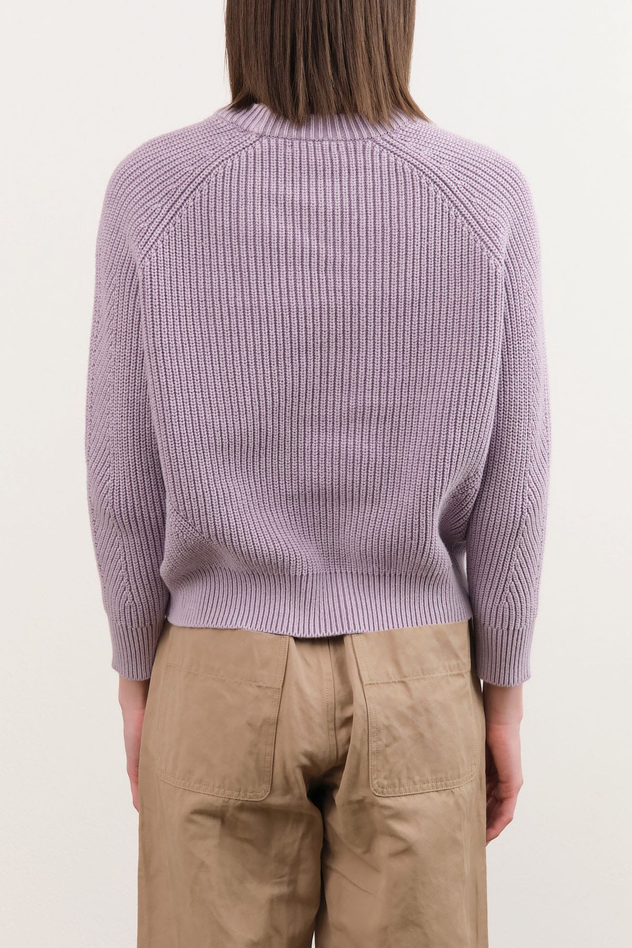 Demylee Apparel Womens Sweaters Chelsea Washed Cotton Sweater in Thistle
