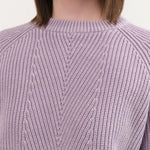Demylee Apparel Womens Sweaters Chelsea Washed Cotton Sweater in Thistle
