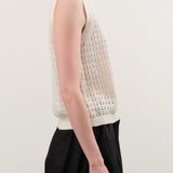 Demylee Apparel Womens Sweaters Cindy Crochet Cotton Linen Polo Top