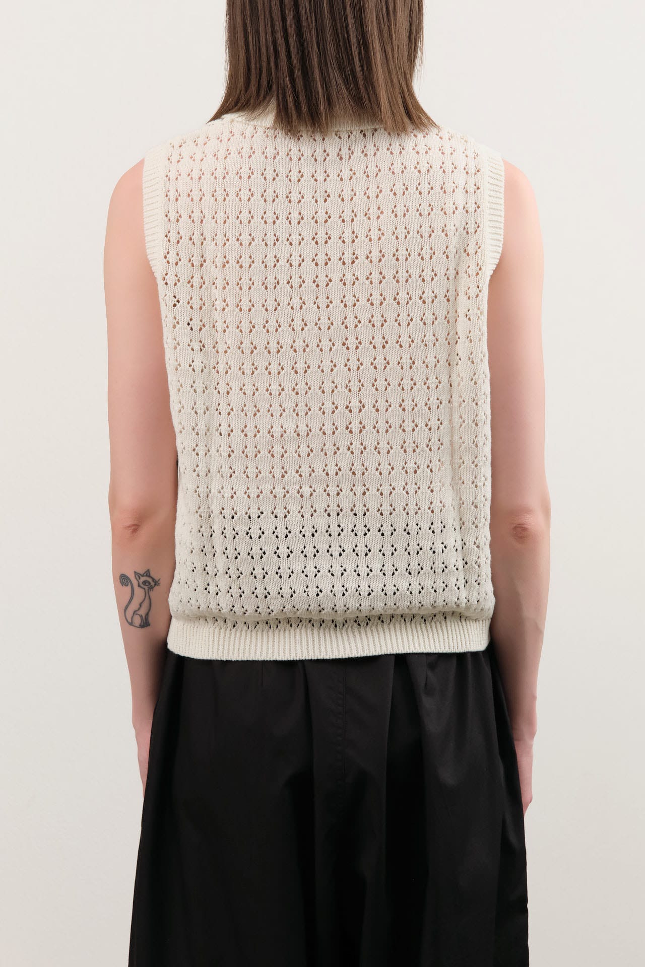 Demylee Apparel Womens Sweaters Cindy Crochet Cotton Linen Polo Top