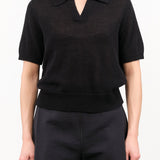 Cris Cotton Linen Top by Demylee in Black