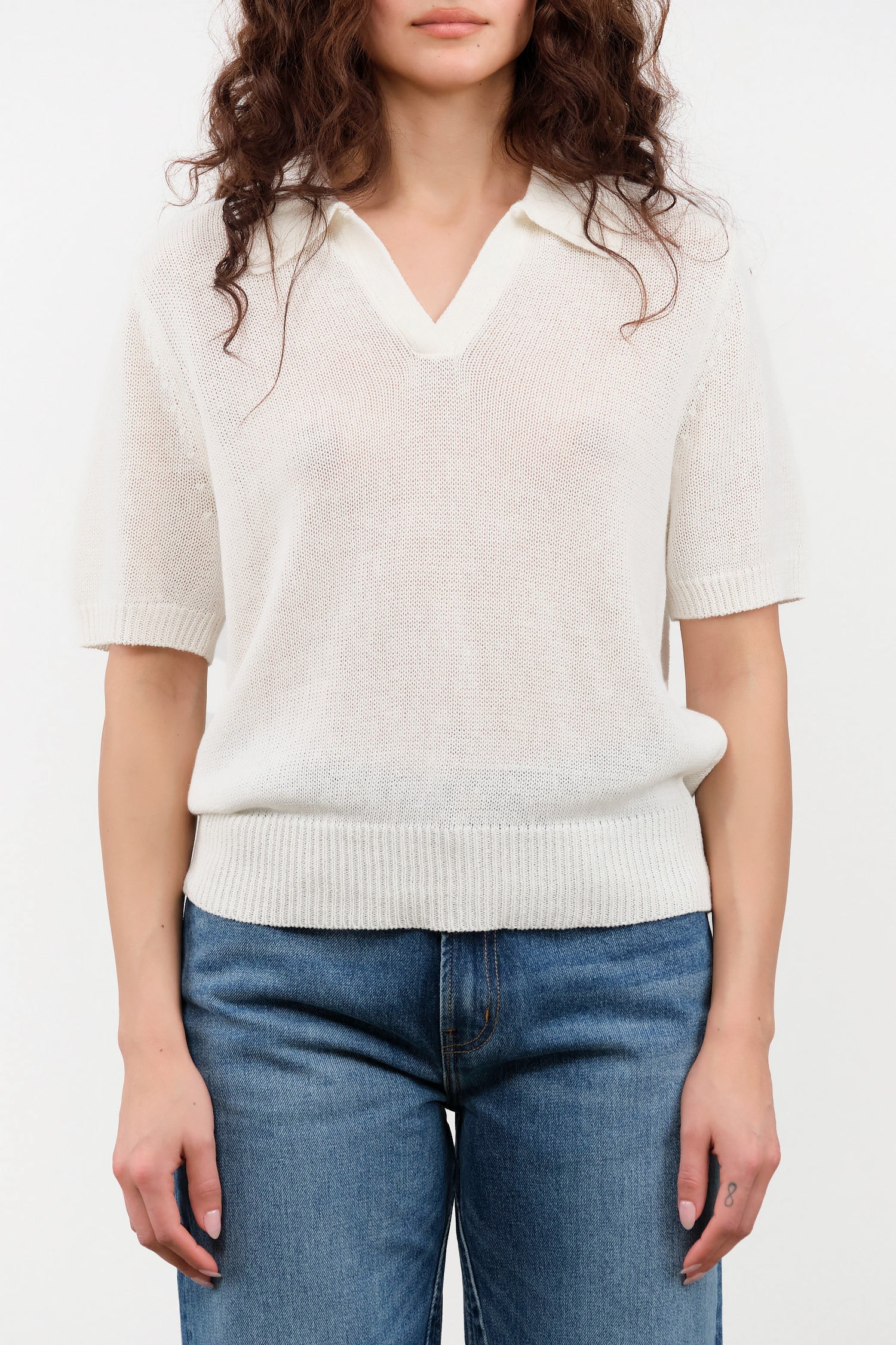 Cris Cotton Linen Top by Demylee in Off White