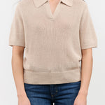 Cris Cotton Linen Top in Pearl Barley by Demylee