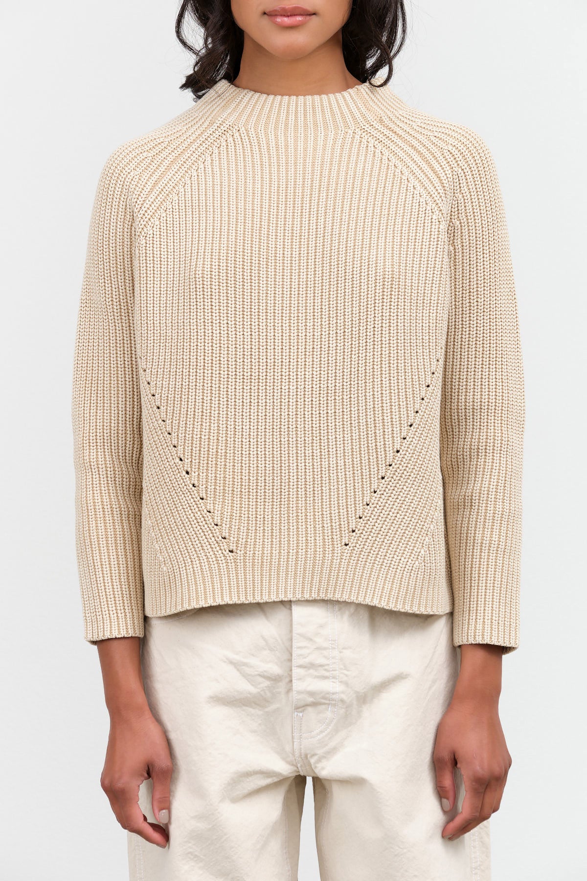 Daphne Cotton Sweater by Demylee in Sandstone