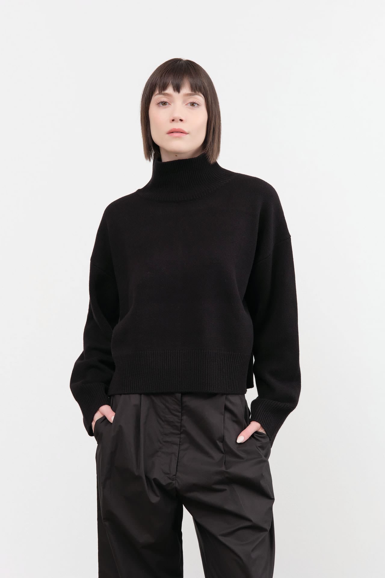 Demylee Apparel Womens Sweaters Enid Wool Cashmere Turtleneck Sweater