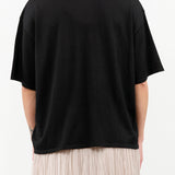 Oversized Short Sleep Hazel Superfine Cashmere Top in Black by Demylee Designer Brand 