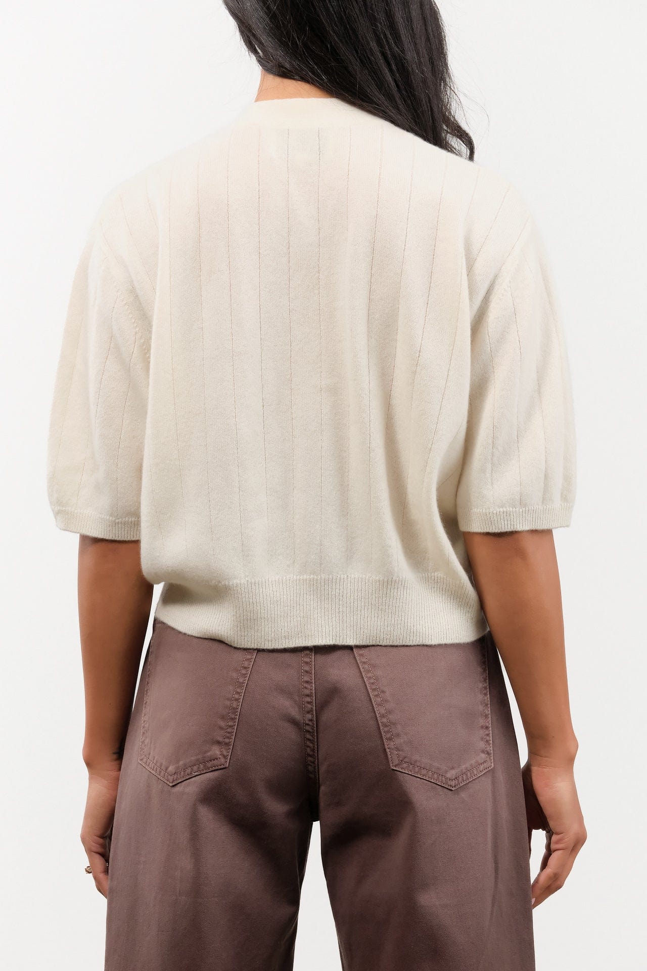 DEMYLEE Apparel Womens Sweaters Joan Cashmere Cardigan in Ivory