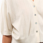 DEMYLEE Apparel Womens Sweaters Joan Cashmere Cardigan in Ivory