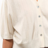 DEMYLEE Apparel Womens Sweaters Joan Cashmere Cardigan in Ivory