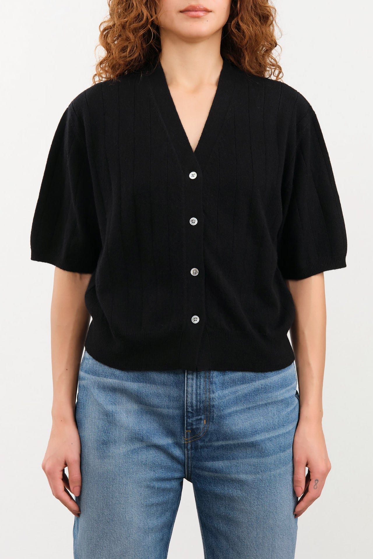 Demylee Apparel Womens Sweaters Joan Cashmere Cardigan in Black