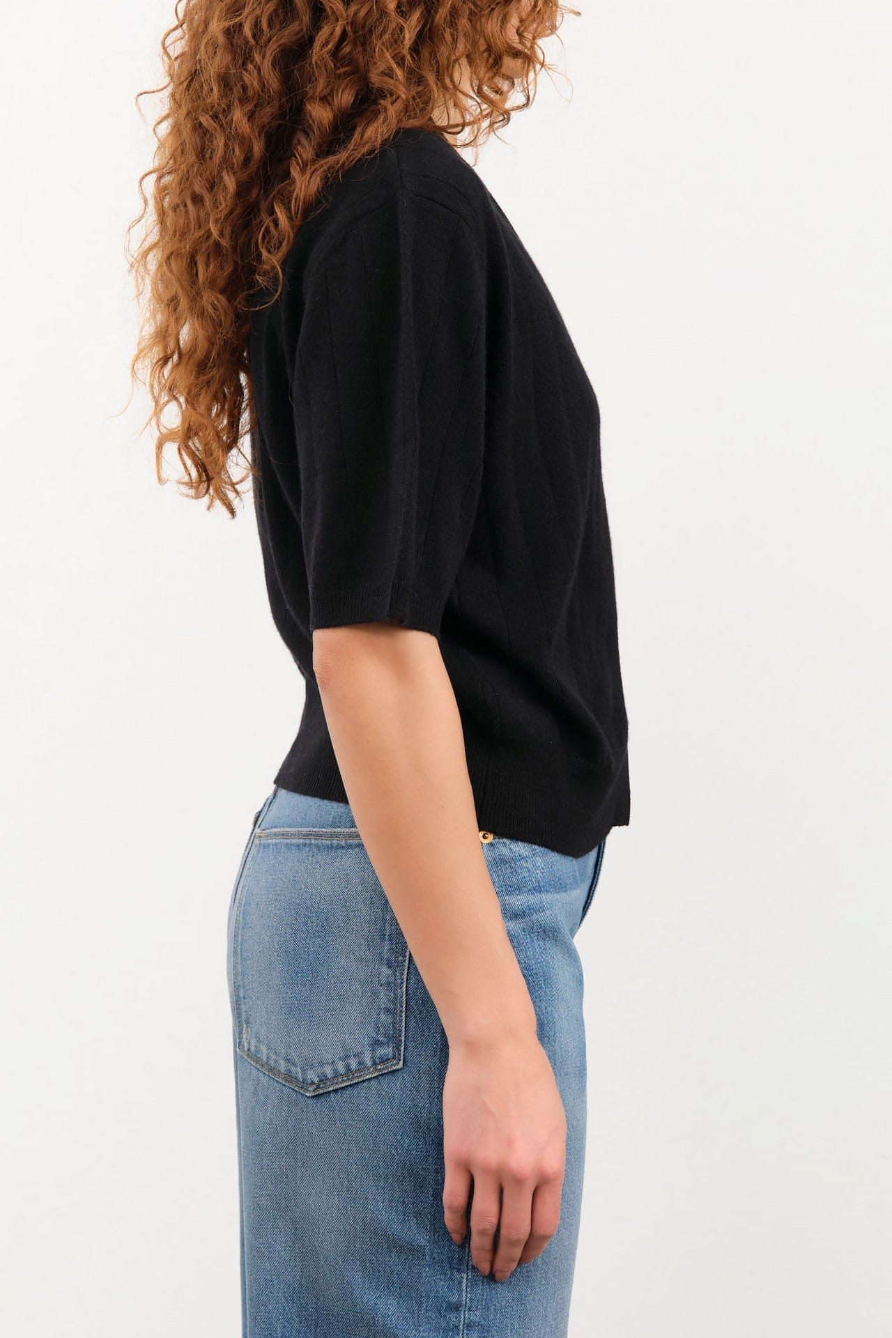 Demylee Apparel Womens Sweaters Joan Cashmere Cardigan in Black