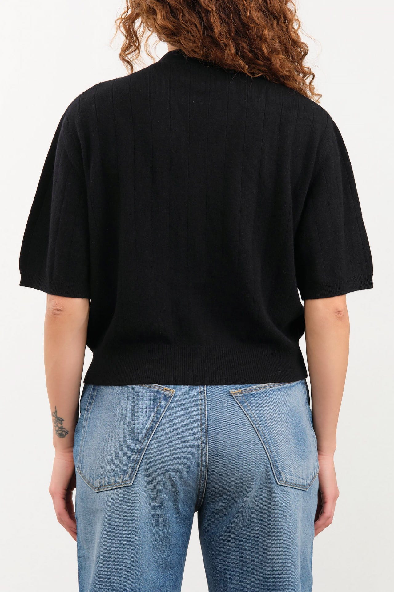 Demylee Apparel Womens Sweaters Joan Cashmere Cardigan in Black