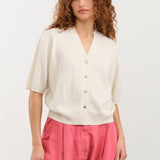 Demylee Apparel Womens Sweaters Joan Cashmere Cardigan in Ivory