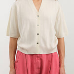 Demylee Apparel Womens Sweaters Joan Cashmere Cardigan in Ivory