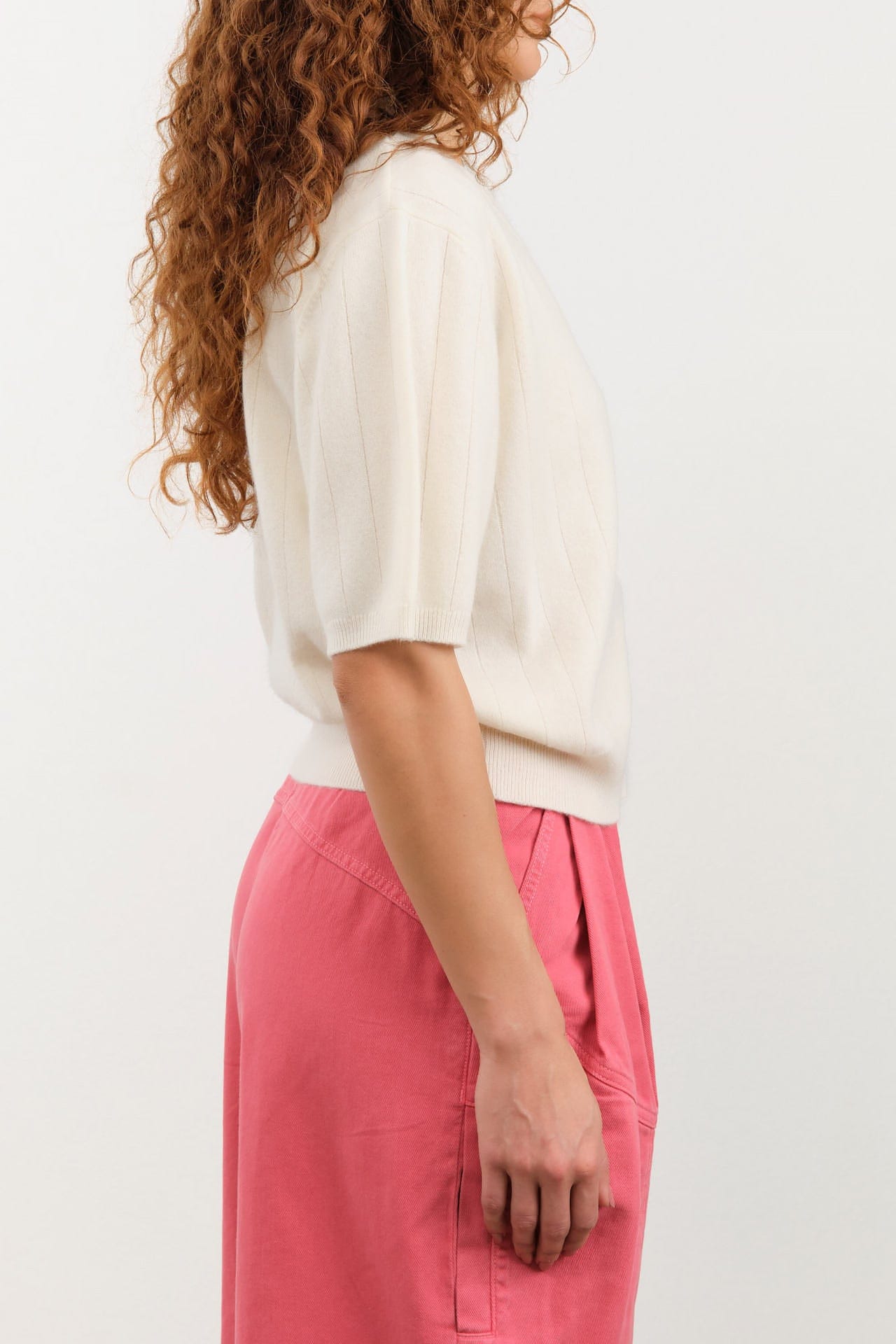 Demylee Apparel Womens Sweaters Joan Cashmere Cardigan in Ivory