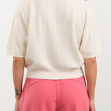 Demylee Apparel Womens Sweaters Joan Cashmere Cardigan in Ivory