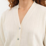 Demylee Apparel Womens Sweaters Joan Cashmere Cardigan in Ivory