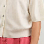 Demylee Apparel Womens Sweaters Joan Cashmere Cardigan in Ivory