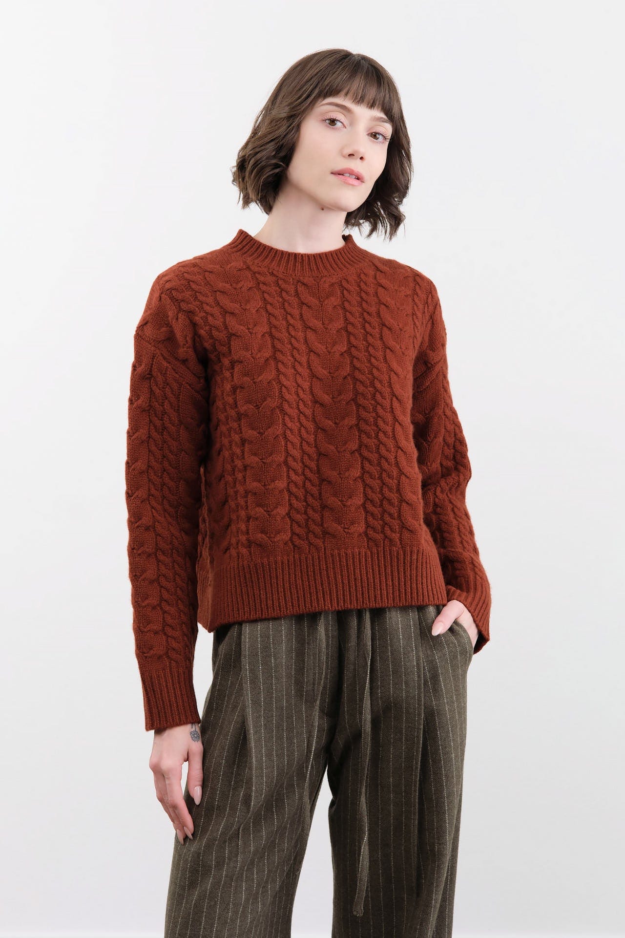 DEMYLEE Apparel Womens Sweaters Jocelyn Merino Wool Sweater