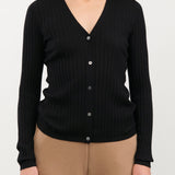 Demylee Apparel Womens Sweaters Kelly Superfine Cashmere Cardigan in Black