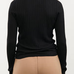 Demylee Apparel Womens Sweaters Kelly Superfine Cashmere Cardigan in Black