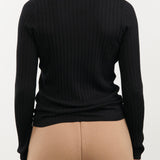 Demylee Apparel Womens Sweaters Kelly Superfine Cashmere Cardigan in Black