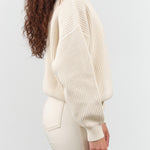 Designer Demylee Long Sleeve Konan Sweater in Natural White