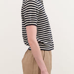 Demylee Apparel Womens Sweaters Leslie Stripe Cashmere Cardigan